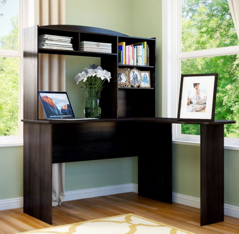 Andover Mills Marlton LShape Computer Desk with Hutch & Reviews Wayfair